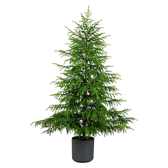 6Ft Unlit Norfolk Island Pine Real Touch Christmas Tree By Nearly Natural in Green | 6 ft | Michaels®